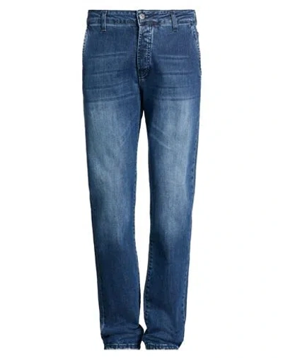 Liu •jo Man Man Jeans Blue Size 33 Cotton, Elastane In Blue