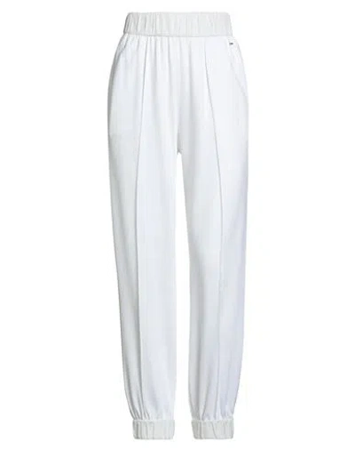 Herno Woman Pants White Size 6 Viscose, Polyamide, Elastane, Polyester In White