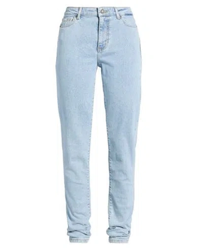 Guess Jeans Woman Jeans Blue Size 28w-32l Cotton, Elastane In Blue