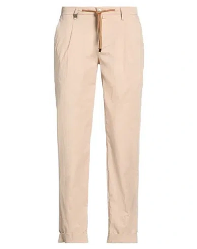 Barbati Man Pants Beige Size 46 Cotton, Polyamide, Elastane In Gray
