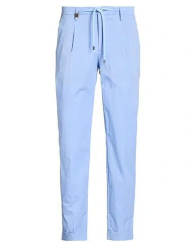 Barbati Man Pants Sky Blue Size 28 Cotton, Polyamide, Elastane In Blue