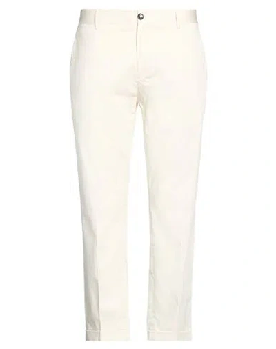 Liu •jo Man Man Pants Cream Size 40 Cotton, Elastane In Neutral