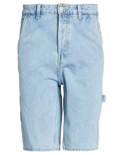 Only & Sons Man Denim Shorts Blue Size M Cotton In Blue