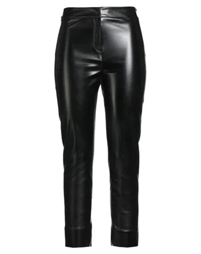 Hanita Woman Pants Black Size 8 Polyurethane In Black