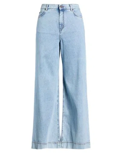 Weekend Max Mara Woman Jeans Blue Size 14 Cotton In Blue