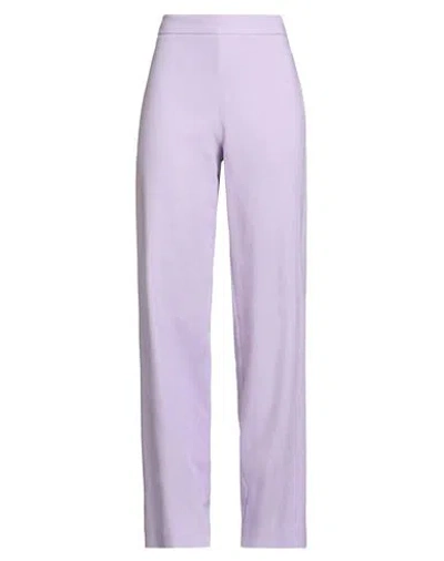 Furore Woman Pants Lilac Size 14 Viscose, Polyester, Elastane In Purple