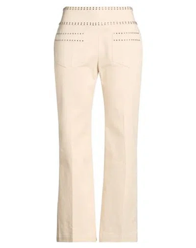 Weekend Max Mara Woman Pants Beige Size 14 Cotton, Elastane In Neutral