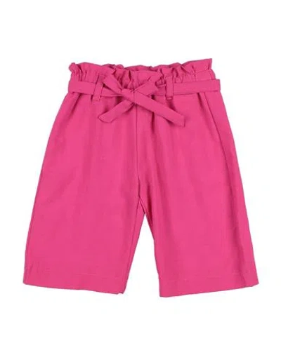 Please Newborn Girl Pants Fuchsia Size 3 Viscose, Linen In Pink