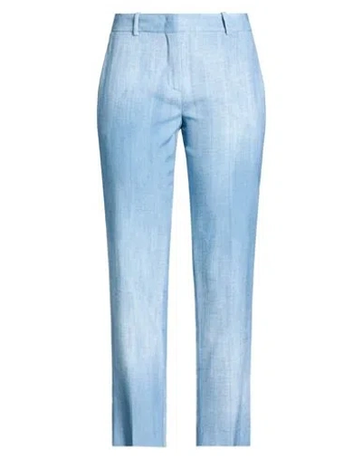 Ermanno Scervino Woman Pants Sky Blue Size 8 Viscose In Blue