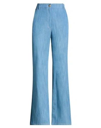 Akris Woman Jeans Blue Size 16 Cotton, Elastane In Blue