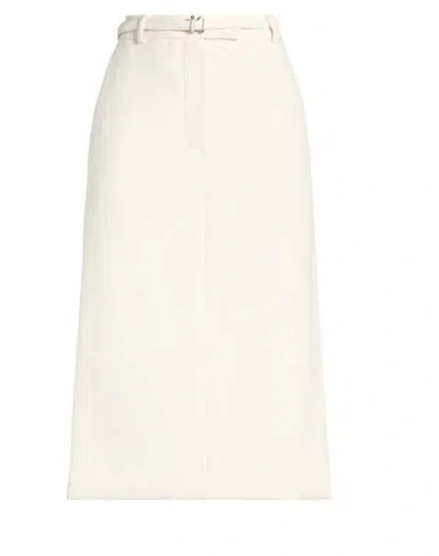 Sportmax Woman Midi Skirt Sand Size 6 Cotton, Viscose In Neutral