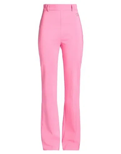 Denny Rose Woman Pants Pink Size 6 Polyester, Elastane In Animal Print