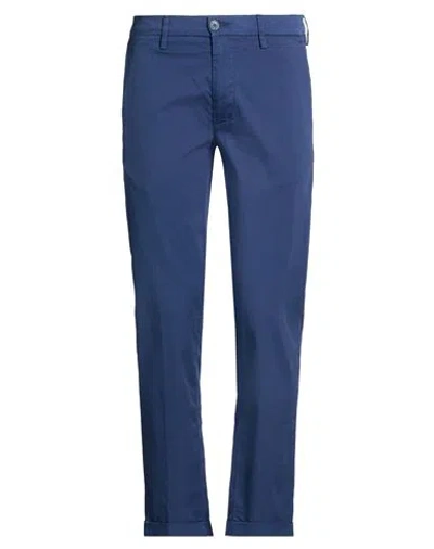 Re-hash Re_hash Man Pants Navy Size 32 Cotton, Elastane In Blue