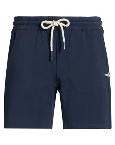 Aeronautica Militare Woman Shorts & Bermuda Shorts Midnight Blue Size L Cotton, Polyamide, Elastane In Blue
