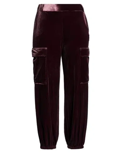 Compagnia Italiana Woman Pants Plum Size Xl Polyester, Elastane In Burgundy