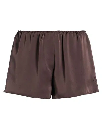 16arlington Woman Shorts & Bermuda Shorts Dark Brown Size 8 Polyester In Brown