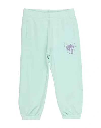 Palm Angels Toddler Girl Pants Light Green Size 3 Cotton In Blue