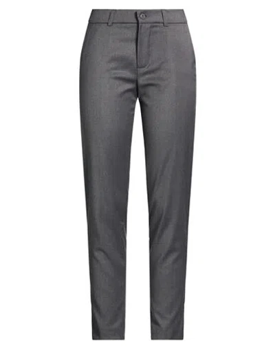 Daniela Drei Woman Pants Grey Size 14 Polyester, Viscose, Elastane In Gray