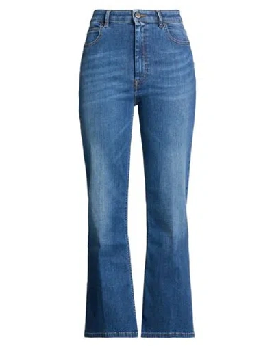 Pt Torino Woman Jeans Blue Size 31 Cotton, Elastane In Blue