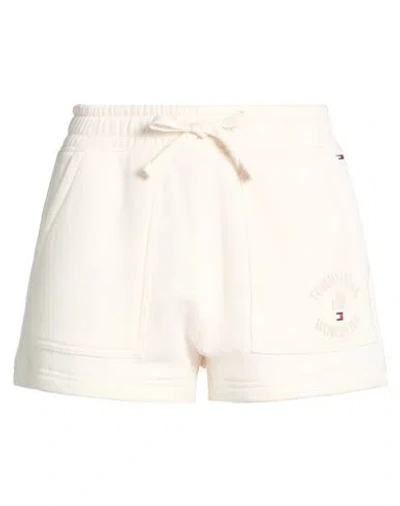 Tommy Jeans Woman Shorts & Bermuda Shorts Ivory Size L Cotton In Neutral