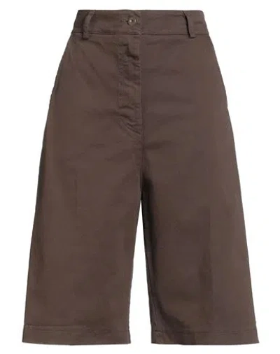 Le Streghe Woman Shorts & Bermuda Shorts Brown Size Xs Cotton, Elastane In Multi