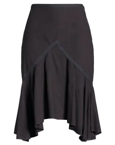 Gimaguas Woman Midi Skirt Charcoal Size L Cotton In Gray