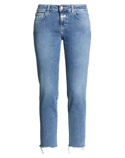 Closed Woman Jeans Blue Size 32w-32l Cotton, Recycled Cotton, Elastane In Blue
