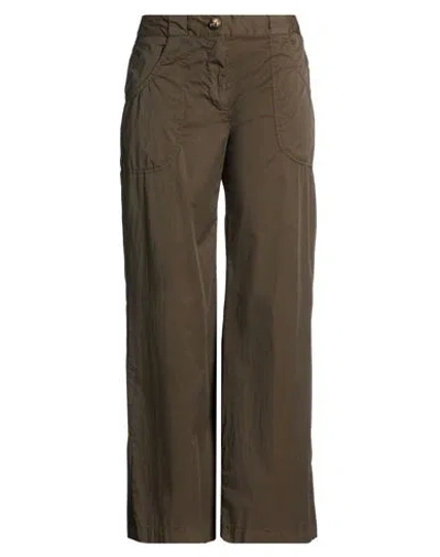 Alessia Santi Woman Pants Dark Brown Size 6 Cotton, Polyamide, Elastane In Brown