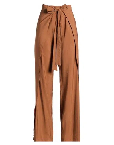 Liu •jo Woman Pants Tan Size 8 Viscose, Polyester In Brown