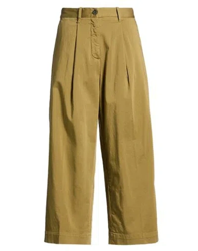 Nine In The Morning Woman Pants Military Green Size 29 Cotton, Elastane In Green