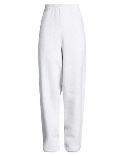 Joah Brown Woman Pants Light Grey Size M/l Cotton, Polyester In Gray