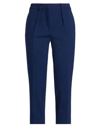 Hopper Woman Pants Navy Size 12 Viscose, Polyamide, Elastane In Blue