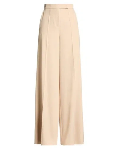 Max Mara Woman Pants Beige Size 8 Virgin Wool In Neutral