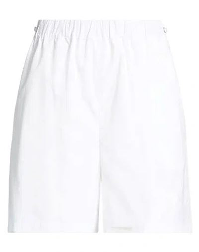 Max Mara Waistband Drawstring Eyelets Pockets Shorts In Gray