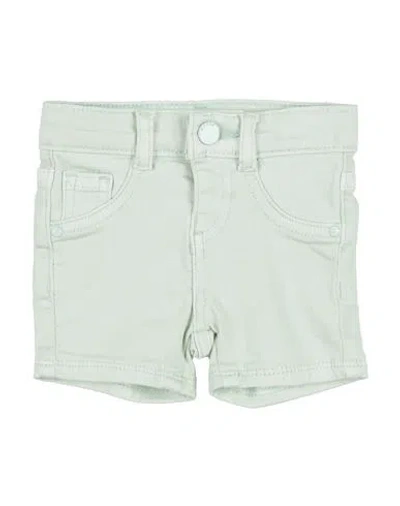 Guess Newborn Girl Jeans Light Green Size 3 Cotton, Elastane In Green