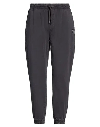 Guess Active Man Pants Charcoal Size M Cotton, Elastane In Gray
