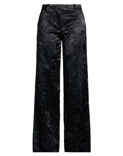 Rabanne Woman Pants Black Size 10 Viscose, Polyester In Black