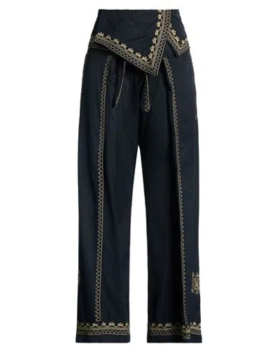 Rabanne Woman Pants Midnight Blue Size 6 Viscose, Cotton In Blue