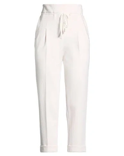 Peserico Woman Pants Ivory Size 6 Cotton, Polyamide In White
