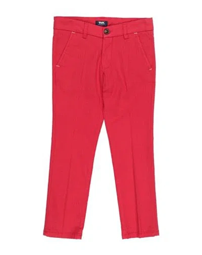 Manuell & Frank Toddler Boy Pants Tomato Red Size 5 Cotton, Elastane In Red