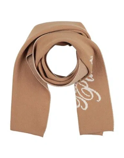 Paura Woman Scarf Camel Size - Virgin Wool, Wool, Polyamide In Brown
