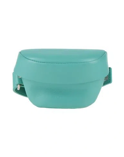 Jil Sander Woman Coin Purse Turquoise Size - Leather In Black