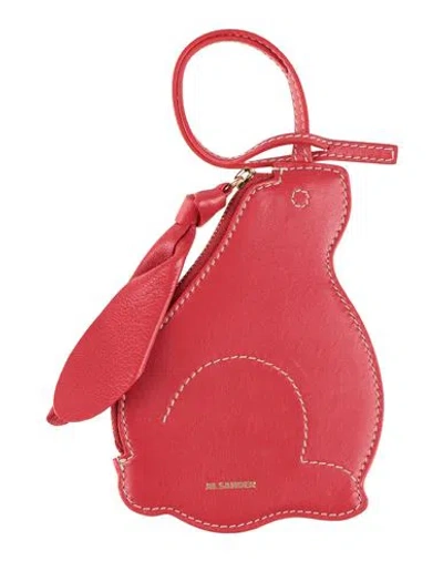 Jil Sander Woman Coin Purse Red Size - Leather In Red