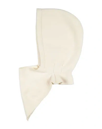 Jil Sander Woman Hat White Size M Virgin Wool In White