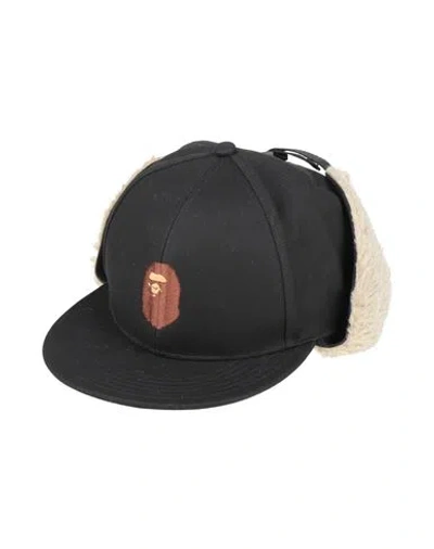 A Bathing Ape Man Hat Black Size L Cotton In Black