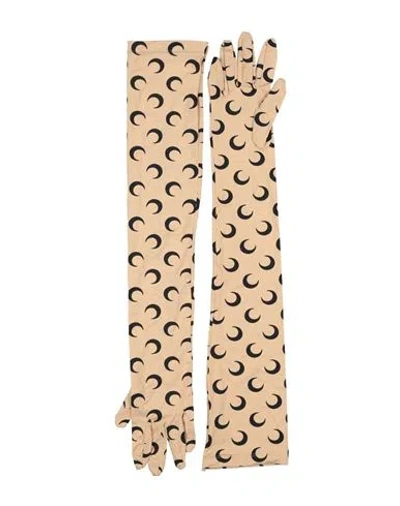 Marine Serre Woman Gloves Blush Size M/l Polyamide, Elastane In Pink