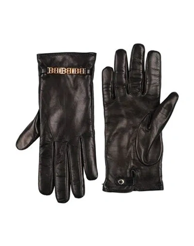 Bally Woman Gloves Black Size 9 Lambskin In Black