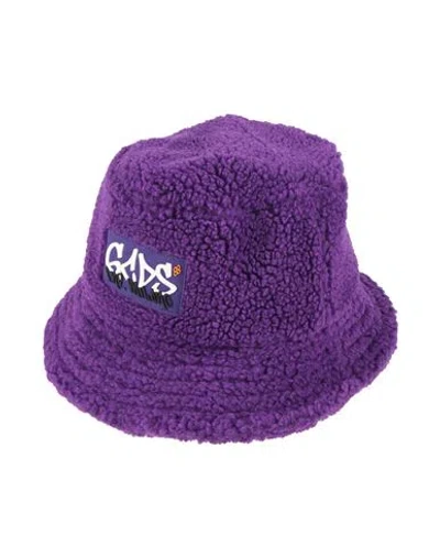 Gcds Woman Hat Purple Size Onesize Acrylic, Polyester In Purple