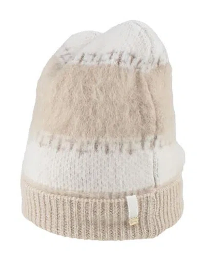 Herno Woman Hat Beige Size Onesize Wool, Mohair Wool, Polyamide, Viscose, Metallic Fiber In Sand
