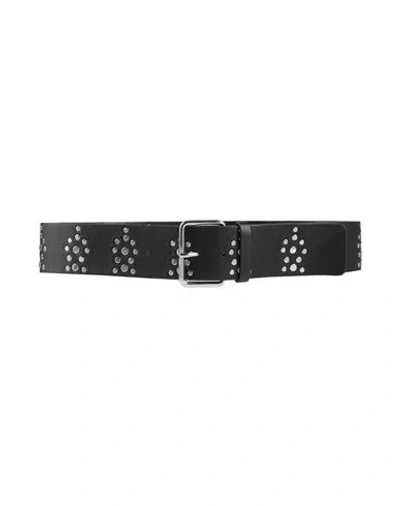 Sandro Woman Belt Black Size 3 Cowhide, Zamak, Iron In Black